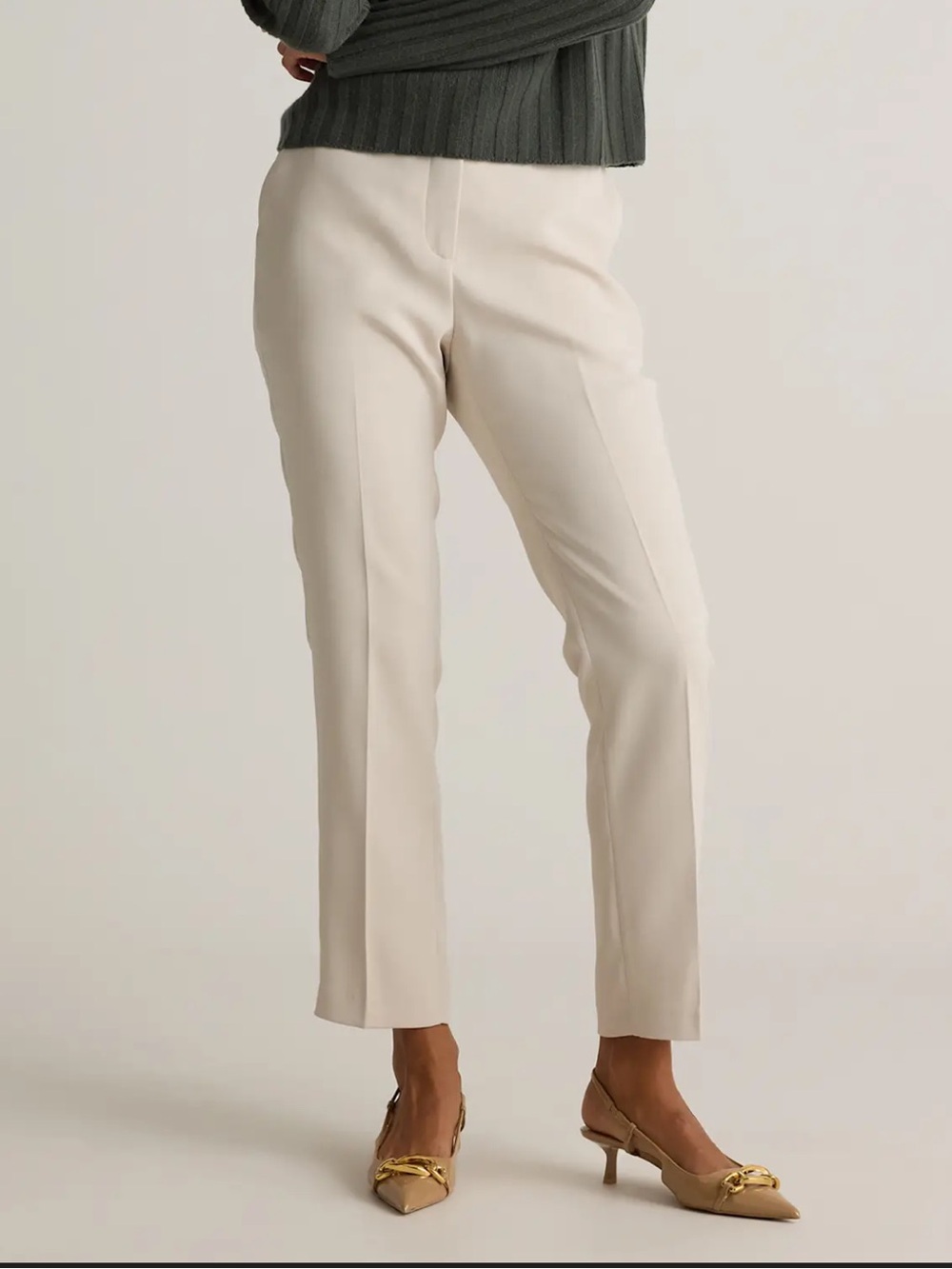 NWT Quince Stretch Crepe Ankle Pants